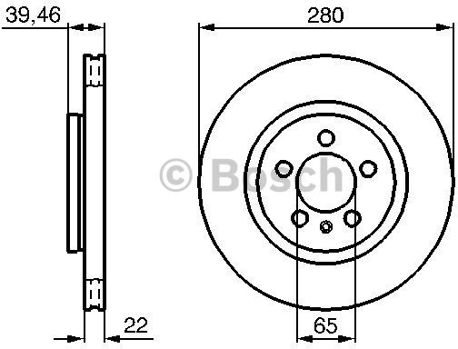 BOSCH Tarcza hamulcowa przednia, 0 986 479 156  0986479156
