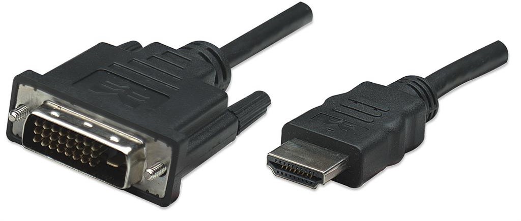 Manhattan Kabel HDMI - DVI-D 3m czarny 372510