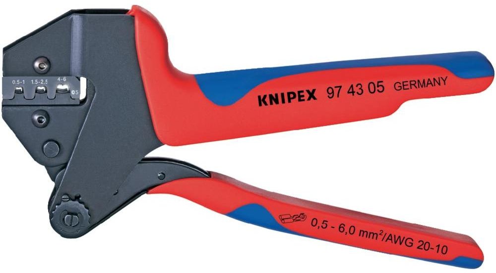 Knipex Szczypce do zaciskania 97 43 05 0.5 mm2 - 6 mm2 stos. do otwarte złącze n
