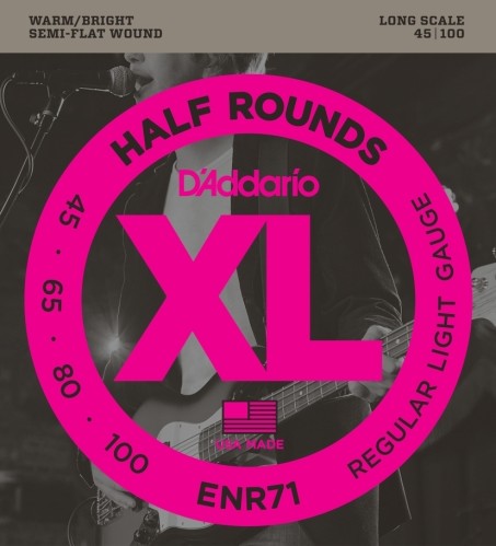 D'Addario Half rounds Bass Guitar Strings ENR71