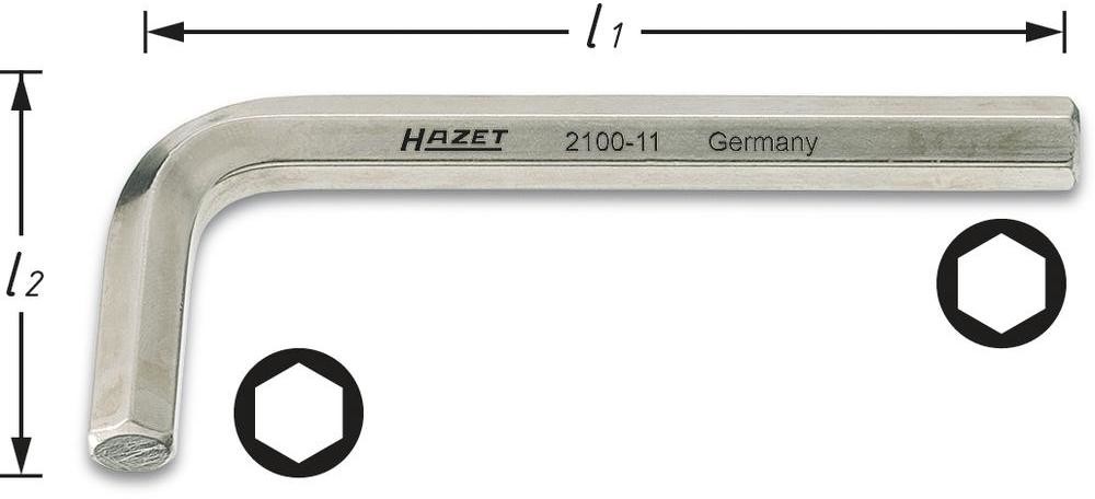 Hazet Klucz imbusowy 2100-19 19 mm stal chromowo-wanadowa wewnętrzny sześciokąt 1 szt