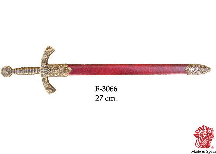 Denix NOŻYK DO LISTÓW MIECZ TEMPLARIUSZY Z POCHWĄ