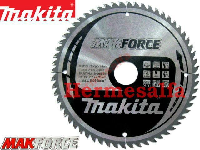 Makita PIŁA TARCZOWA tarcza do drewna 190x30 60z B-08551