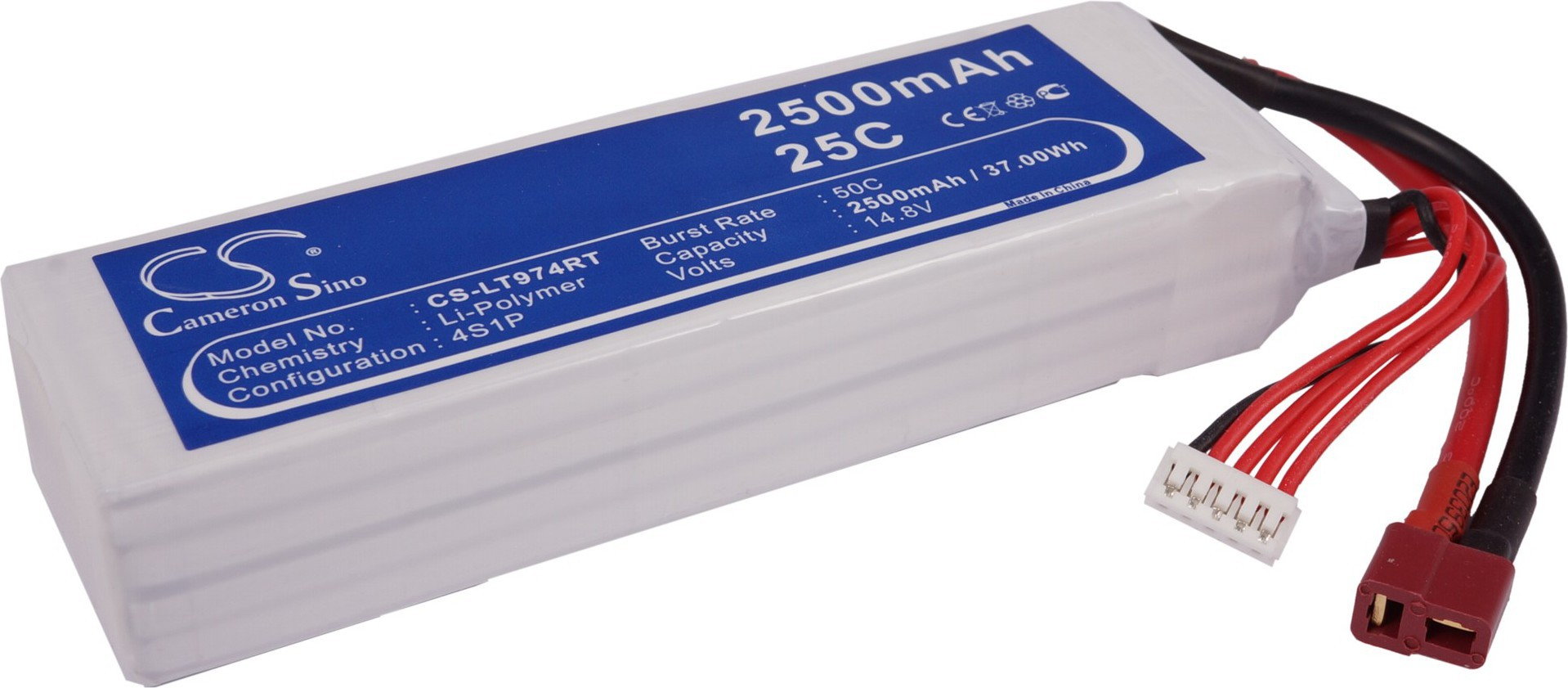 Cameron Sino 2500mAh 37.00Wh Li-Polymer 14.8V 4S 25C () CS-LT974RT