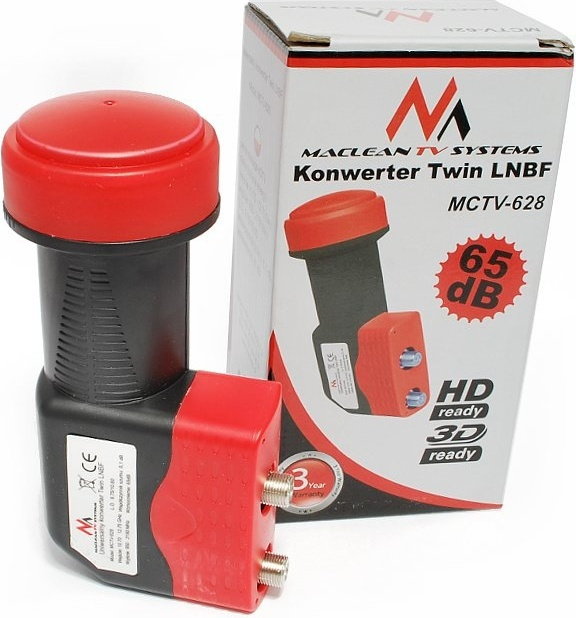 Maclean Konwerter satelitarny TWIN 65dB MCTV-628 Gawarancja 3 Lata