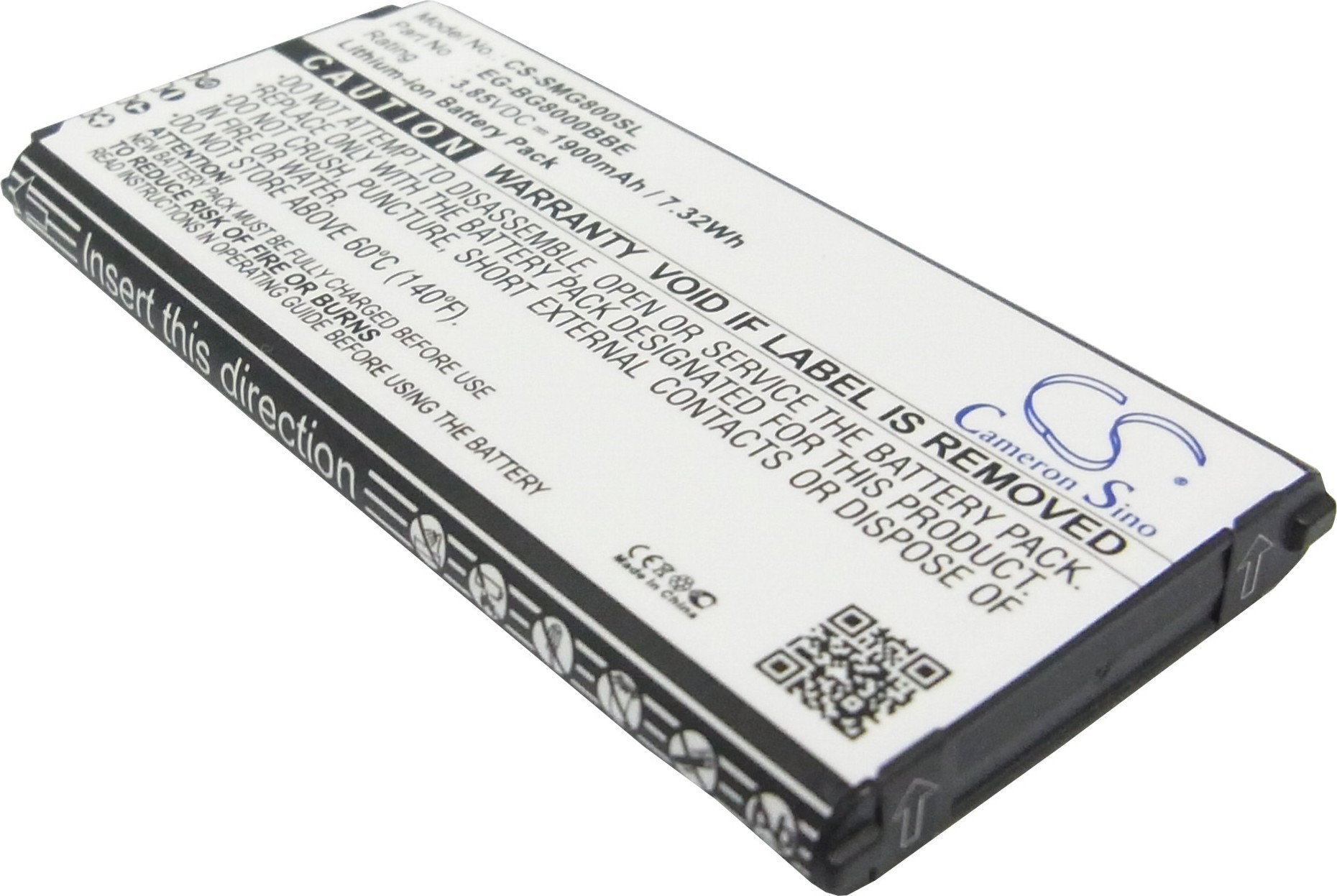 Zdjęcia - Bateria do telefonu CameronSino Samsung Galaxy S5 Mini / EG-BG8000BBE 1900mAh 7.32Wh Li-Ion 3.8V (Cameron 