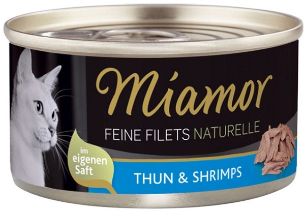 Miamor Feine Filets Naturelle filety mięsne smak tuńczyk z krewetkami 24x80g