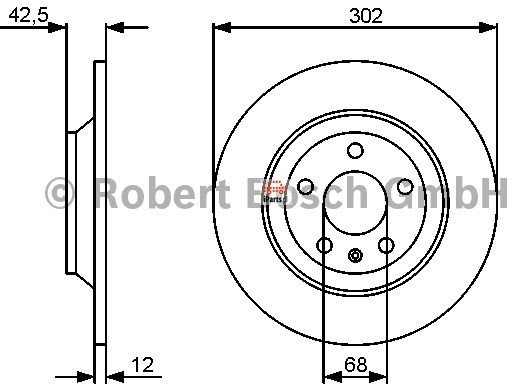 BOSCH Tarcza hamulcowa 0 986 479 458