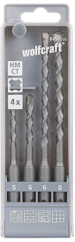 WOLFCRAFT Wiertło udarowe z trzpieniem SDS-plus - zestaw 5-8mm, 4szt. 8456000