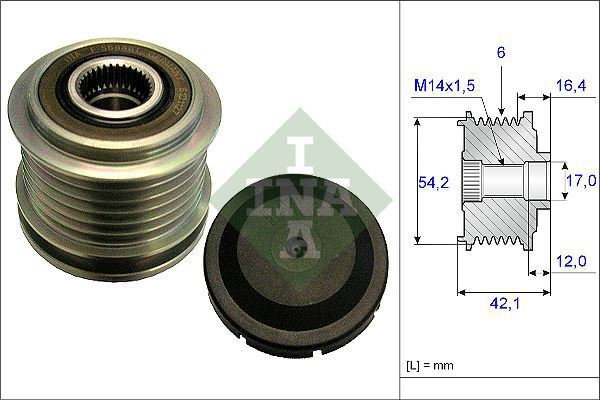 INA Alternator - sprzęgło jednokierunkowe 535 0181 10