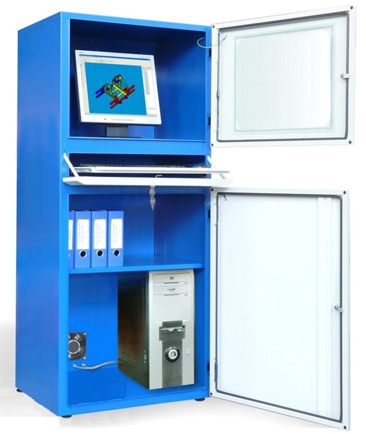 00853827 Metalowa Szafa na komputer (wymiary: 1600x700x550 mm)