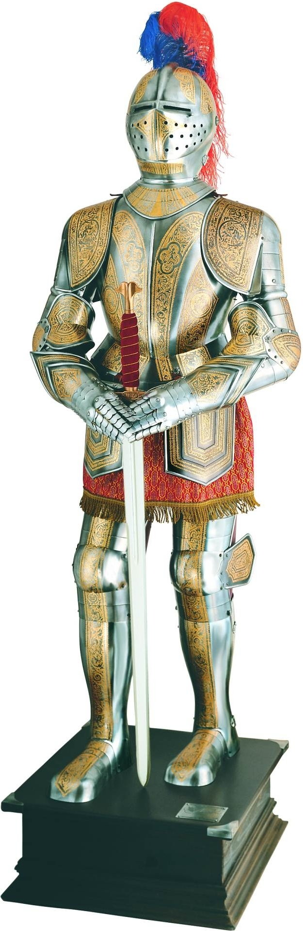 Płatnerze hiszpańscy ZBROJA RYCERSKA 1:1 Z XVI w. ZŁOTY GRAWER