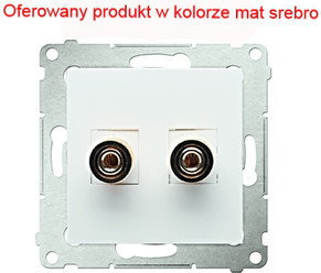 Kontakt Simon KONTAKT - Gniazdo głośnikowe Pojedyncze srebrny mat DGL2.01/43 SIMON54