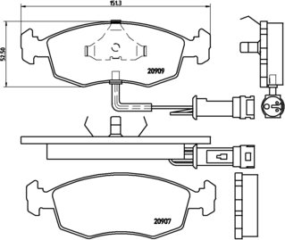 BREMBO Zestaw klocków hamulcowych, hamulce tarczowe P 24 007