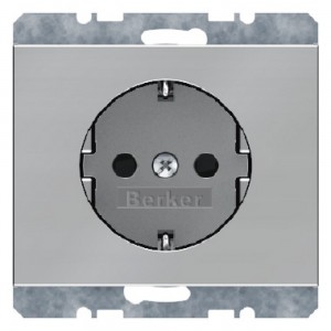 Hager Polo K.5 Gniazdo SCHUKO stal szlachetna nierdzewna 47157004 0001-00000-38310 [4349908]