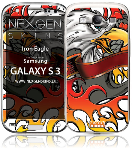 Nexgen Skins Zestaw skórek na obudowę z efektem 3D Samsung GALAXY S3 Iron Eagle 3D) GAL30009