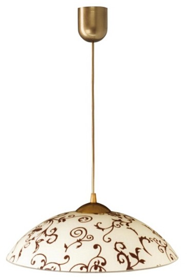 Lampex Lampa wisząca jednopunktowa Rossa Ecri E27 1x60W 70x35cm kremowa Lampex_ 031/Z1