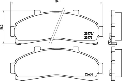 BREMBO Zestaw klocków hamulcowych, hamulce tarczowe P 24 041
