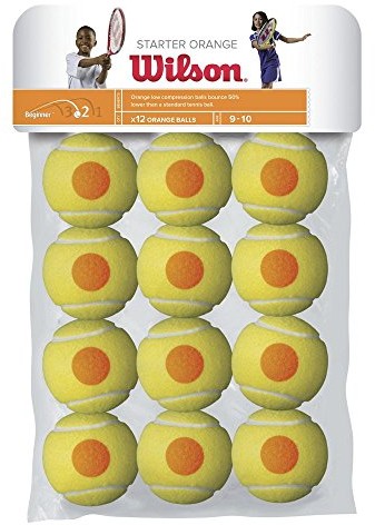 Wilson zestaw piłek tenisowych dla początkujących, 12 sztuk, uniseks, pomarańczowe 0883813357796