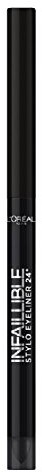 L'Oréal Paris indef ctible Eyeliner, Eyeliner pióro z wyjątkowo kremowej tekstury i za pomocą aplikatora  intensywne kolory i odporny na działanie wody, 16H przyczepność.  1ER Pack (1 X 3 ML) 3600521663592