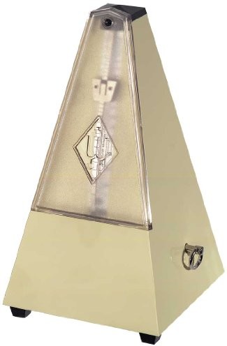 Wittner wittner taktell piramida kształt metronom obudowa z tworzywa sztucznego z dzwonkami kość słoniowa 903436