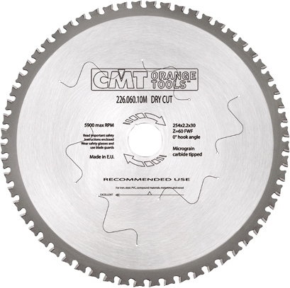 CMT Orange Tools Piła przemysłowa do stali nierdzewnej 254x15,87x2,2 72 zęby 226 (226.572.10)