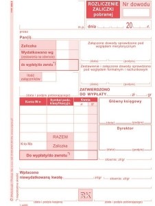 Michalczyk&Prokop Druk Rozliczenie Zaliczki A6 409-5 MP073