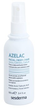 SesDerma Azelac tonik leczniczy na zapalne zmiany skóry Azelaic Acid Salicylic Acid 100 ml