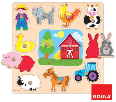 Фото - Пазли й мозаїки Goula Silhouetten Bauernhof  (Kinderpuzzle)