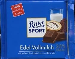 Ritter Sport Edel Vollmilch 35% Kakao 100g