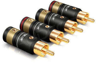 ViaBlue Wtyczki T6s RCA, lutowane chinch kpl. 4 szt.