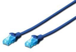 Digitus Kabel patch cord UTP, CAT.5E, niebieski, 0.5m, 15 LGW DK-1512-005/B