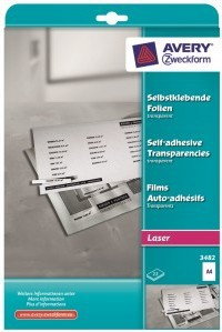 Avery Folia samoprzylepna Zweckform 0,14 mm do drukarek laserowych i kserokopiar