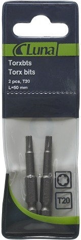 LUNA zestaw bitów Torx T25 2 sztuki 2cale 201311008