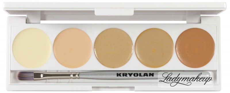 KRYOLAN Dermacolor - CAMOUFLAGE CREME - Paletka 5 Kamuflaży - ART. 75015 - 1 KR75015-1