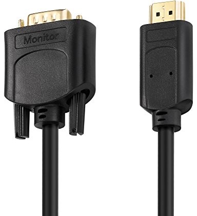 HDSupply Przewód HDMI na VGA hdsupply 1 m vergoldetet 1080p czarny X-HC110-020