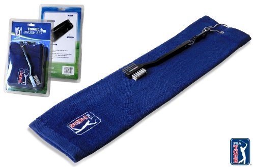 Ręcznik Pga Tour (niebieski) i szczoteczka clip & club, PGAT56