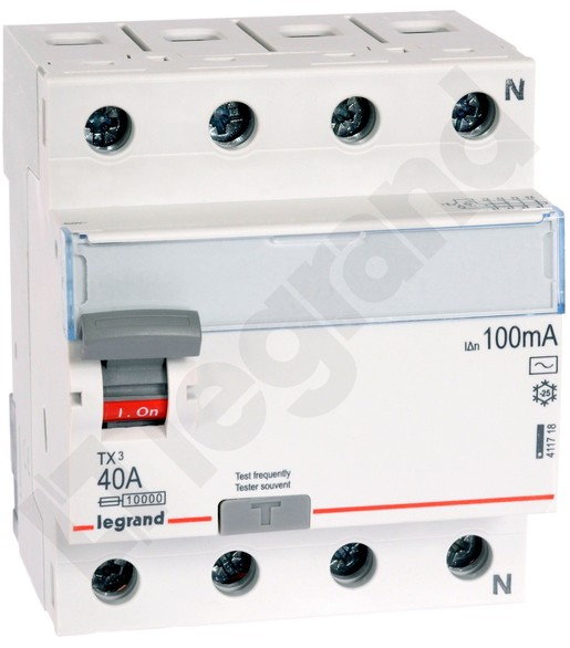 Legrand Wyłącznik różnicowoprądowy P 304 40 A 100 mA AC - 411718