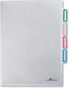 Durable Obwoluta organizacyjna z 3 przegródkami i 4 kolorowymi zakładkami 5 szt
