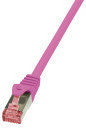 LogiLink CAT 6 Patchcord S/FTP PIMF Różowy 0.5M CQ2029S