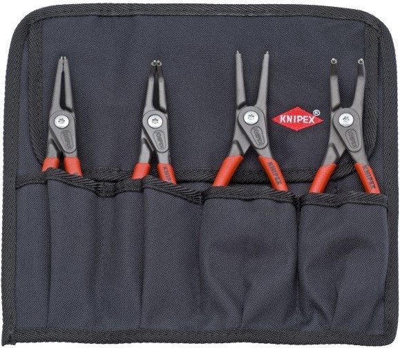 Knipex Zestaw szczypce prostych i wygiętych do pierścieni wew. i zew. w etui 00 (00 19 57 S3)