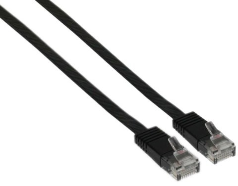 InLine Patch kabel płaski, UTP, Cat.6, 7 m Czarny 4043718157389