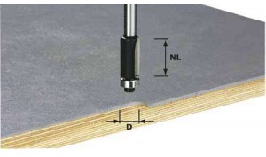 Festool frez do wyrównywania HW, z trzpieniem 8 mm HW, S8 D12,7/NL25 (491027)