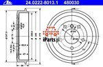 ATE Bben hamulcowy 24.0222-8013.1