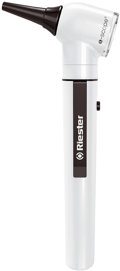 Riester Riester e-scope LED 3,7 V w twardym etui Światłowodowy otoskop e-scope z innowacyjnym oświetleniem LED 3,7 V (5500 K) KON000411