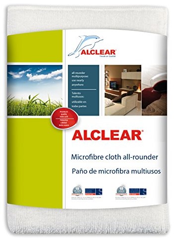 ALCLEAR CrystalClear 950007 ściereczka z mikrofazy wielofunkcyjnych, 32 x 32 cm, biały