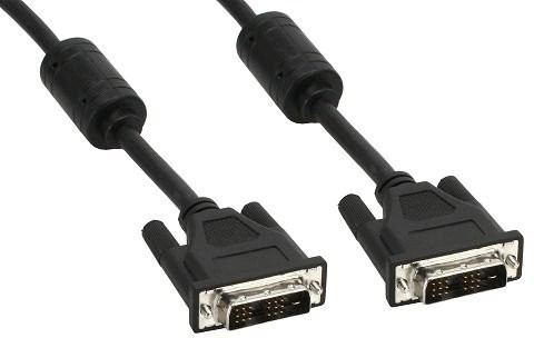 InLine 17765 kabel DVI-D (Digital 18 + 1 wtyk Single Link 2 ferritte, 5 m) 4043718003112