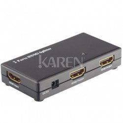 Techly Splitter wideo HDMI 2-portowy