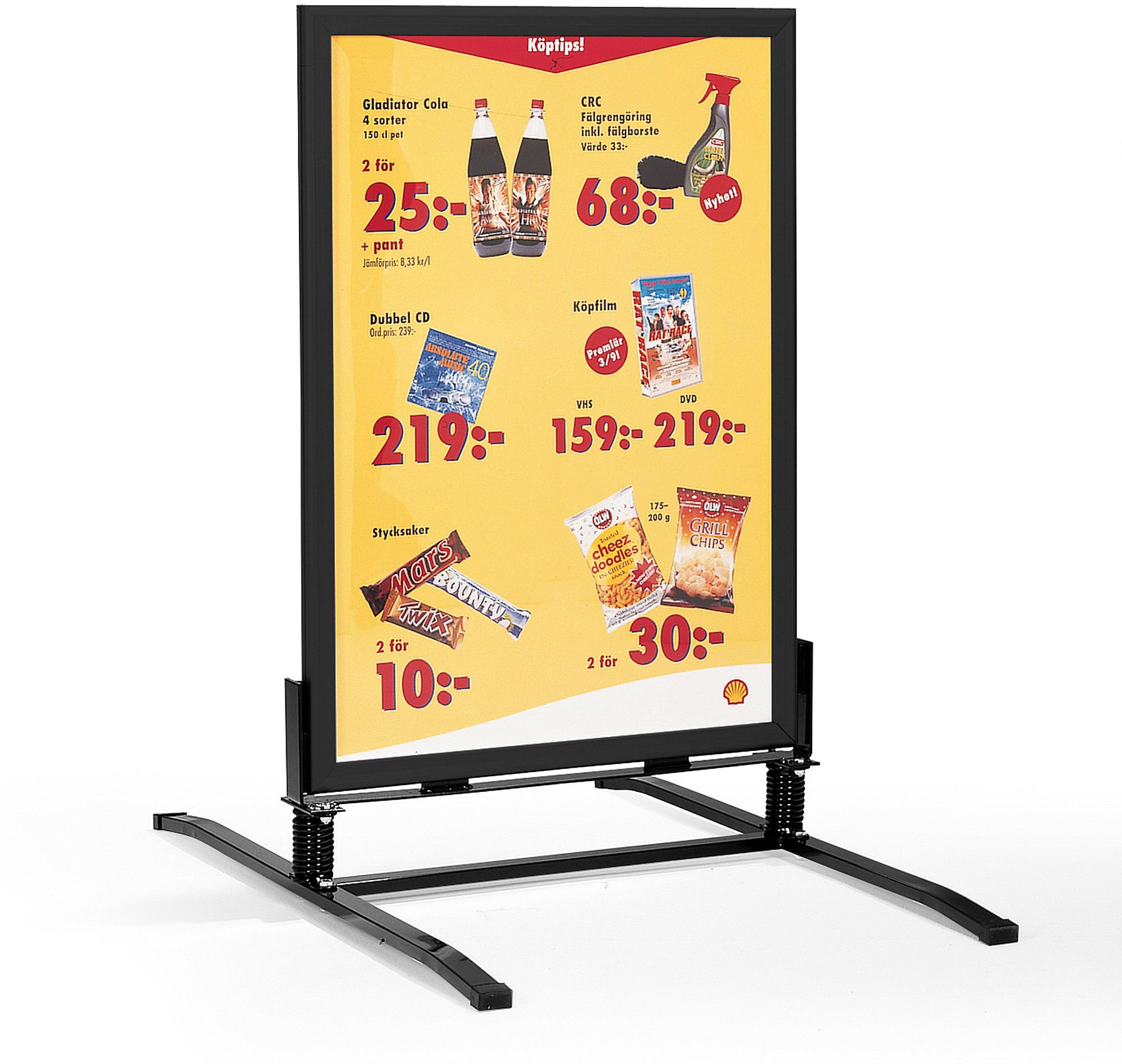 AJ Czarny stojak reklaowy potykacz Plakat 70 x 100 258292
