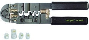 HAUPA Praska do wtyków typu Western RJ11 6(4), RJ12 6(4), RJ45, RJ10 4(4), RJ14 (213050)